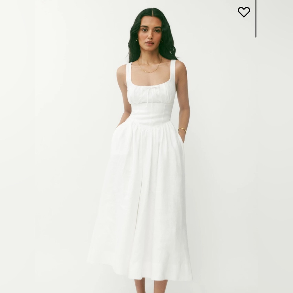 Reformation Balia Linen Dress white Size 6
